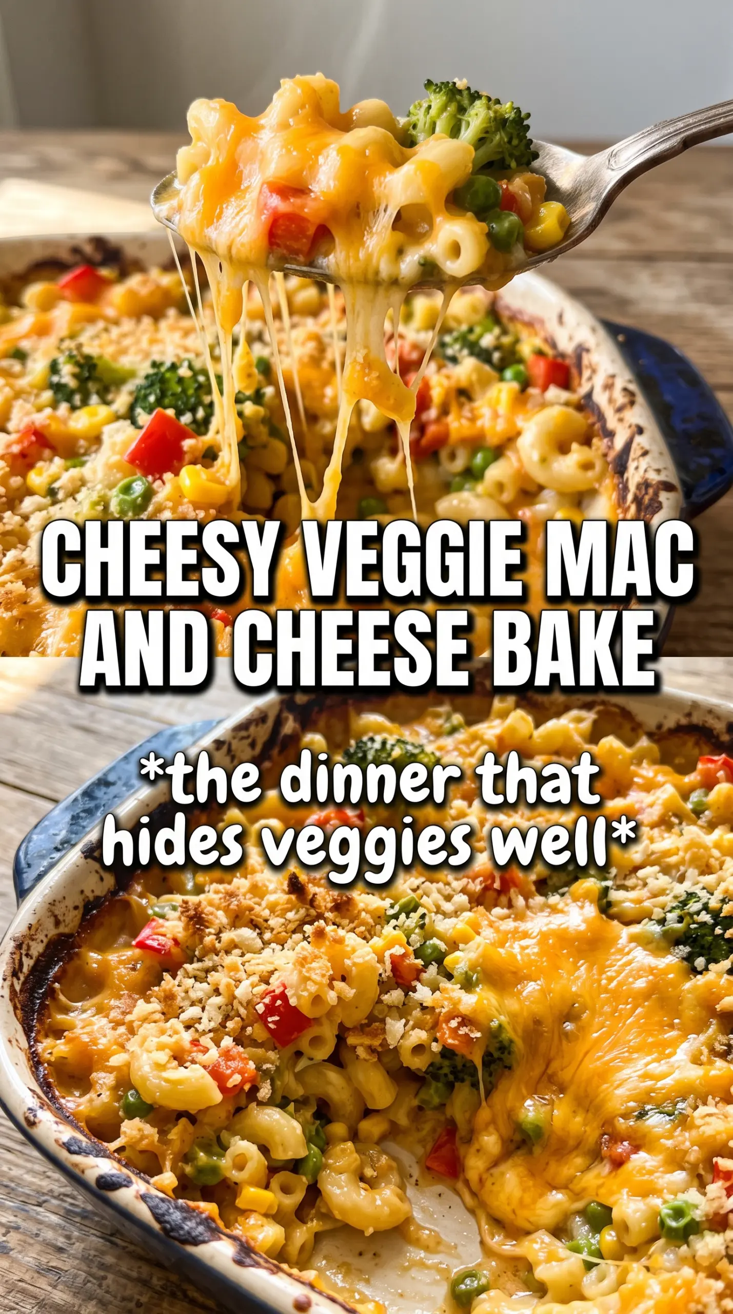 Veggie Mac and Cheese creamy baked broccoli