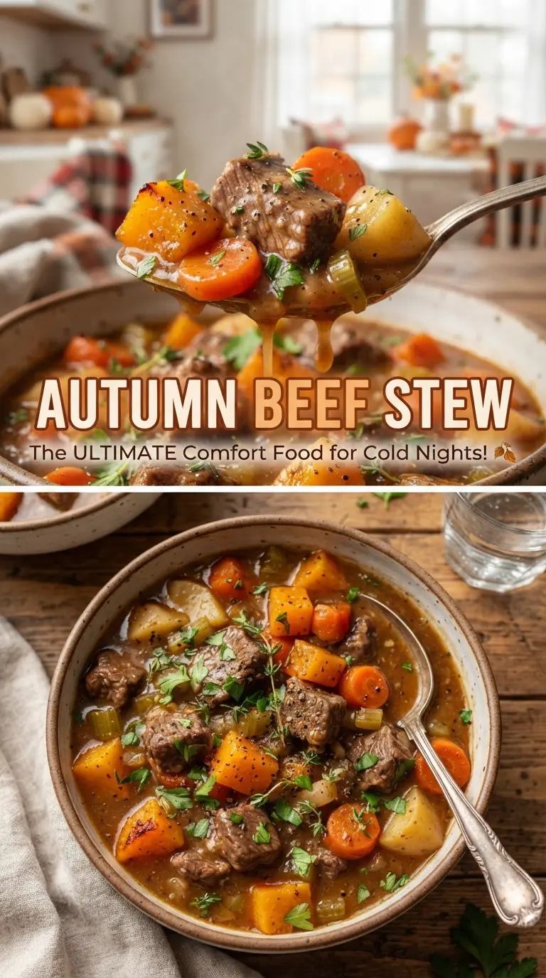Autumn Beef Stew hearty maple sage