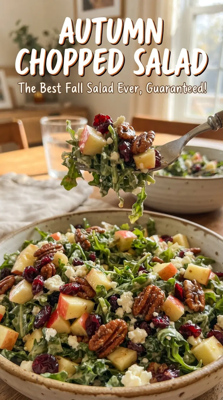 Autumn Chopped Salad crisp kale apple pear