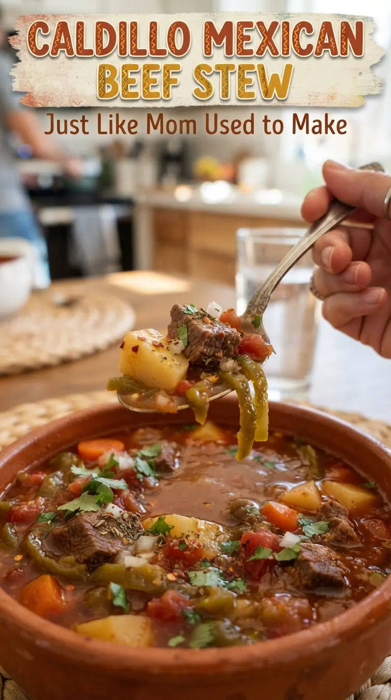Caldillo Mexican Beef Stew brothy beef potatoes green chiles
