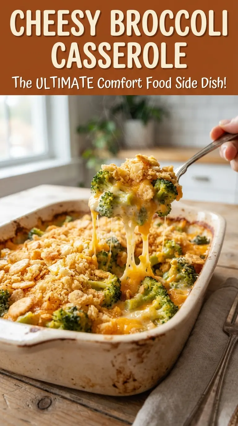 Cheesy Broccoli Casserole creamy broccoli golden cracker topping