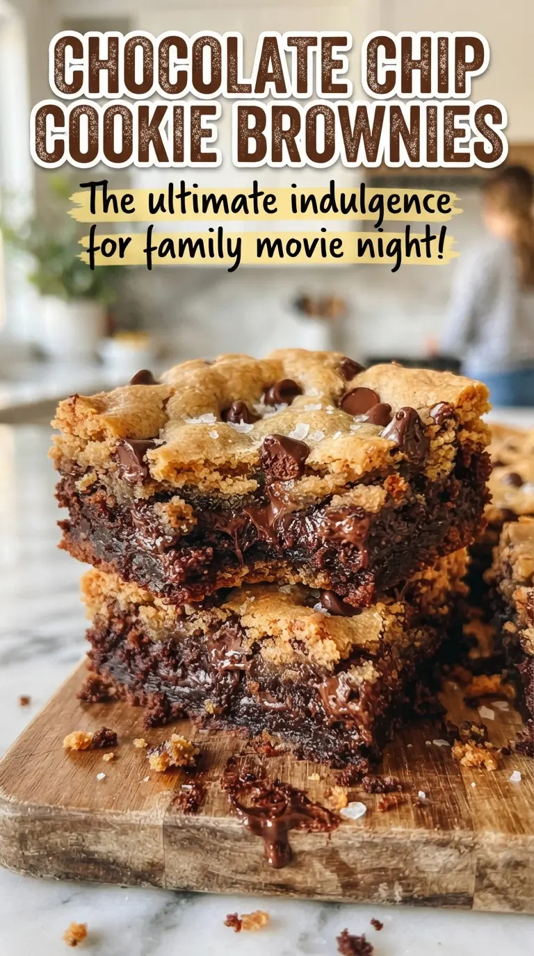 Chocolate Chip Cookie Brownies fudgy chocolatey chewy