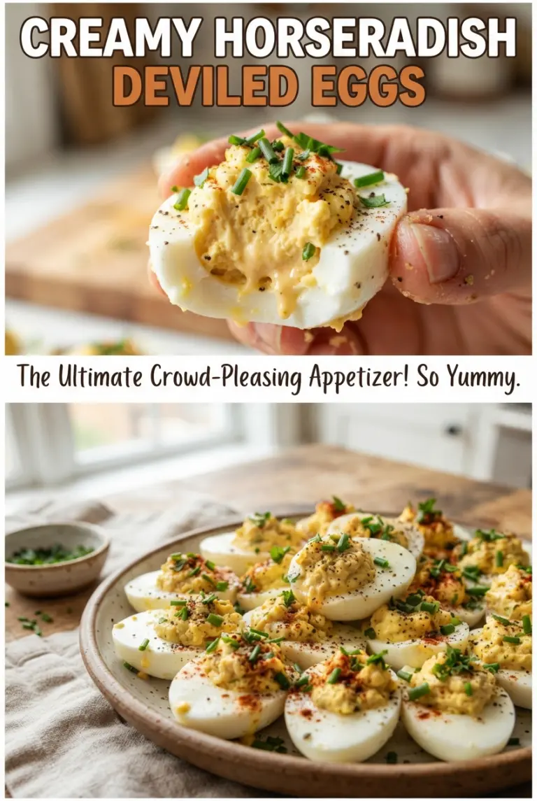 Creamy Horseradish Deviled Eggs