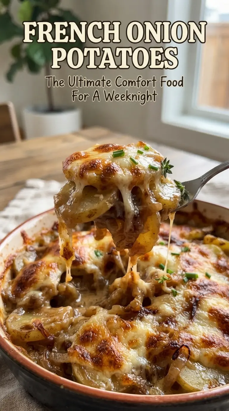 French Onion Potatoes golden onions Gruyere