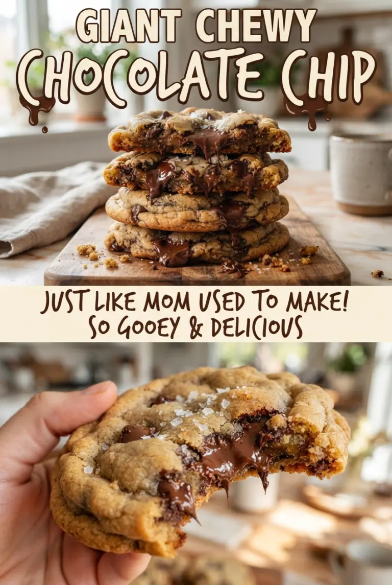 Giant Chewy Chocolate Chip Cookies