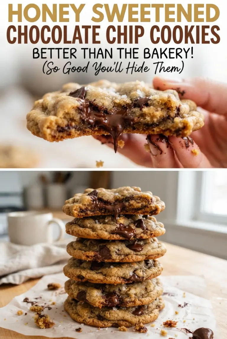 Honey Sweetened Chocolate Chip Cookies