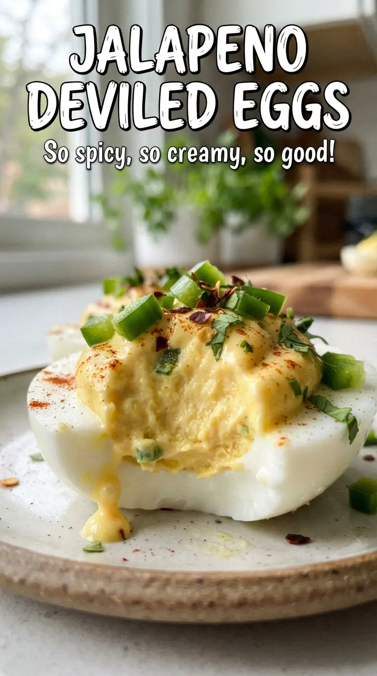 Jalapeno Deviled Eggs creamy spicy bacon