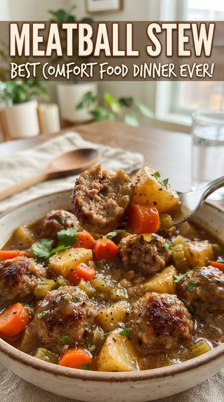 Meatball Stew hearty browned meatballs