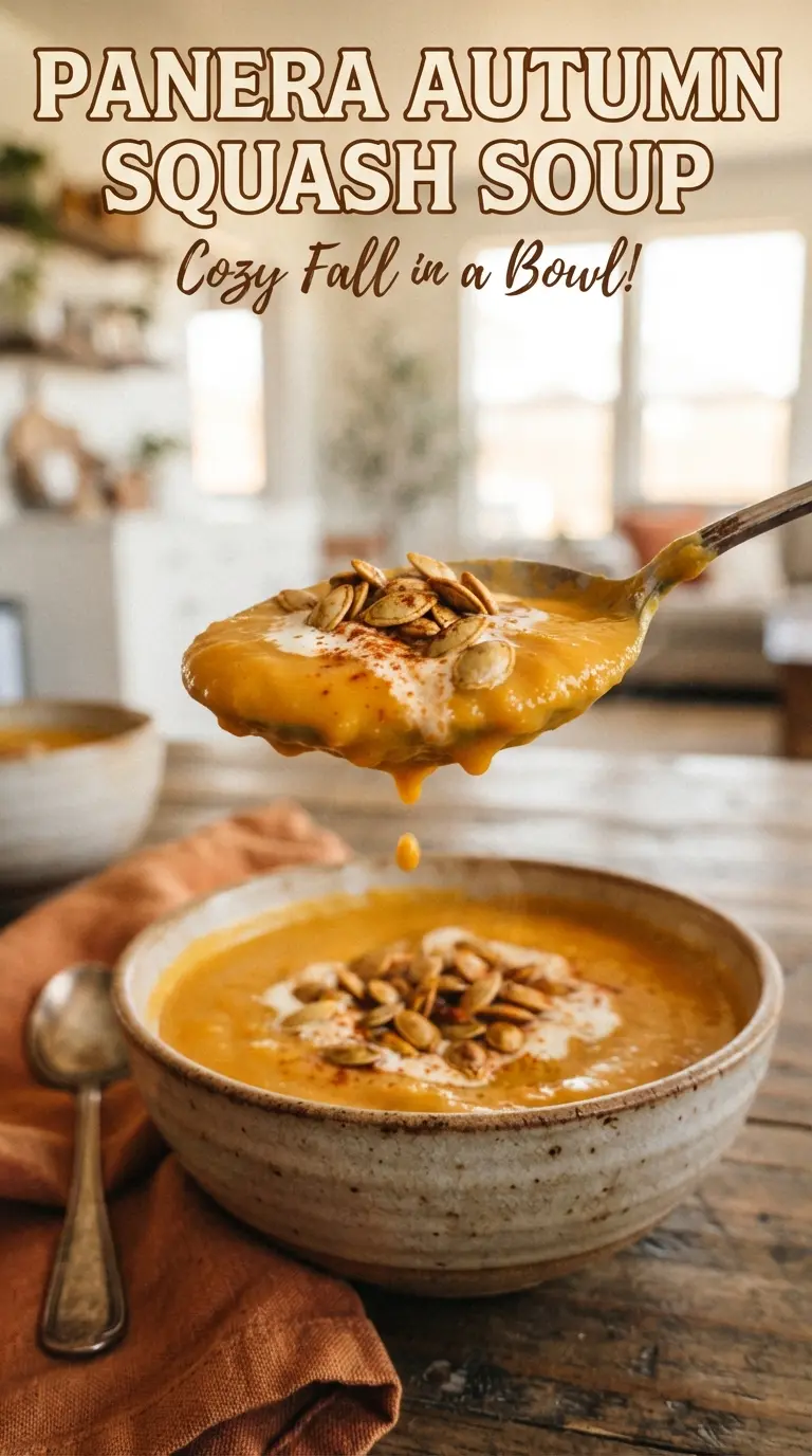 Panera Autumn Squash Soup creamy squash pumpkin