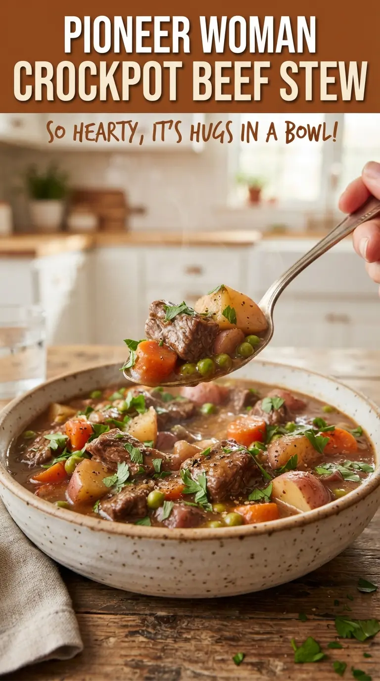 Pioneer Woman Crockpot Beef Stew hearty red wine carrots potatoes