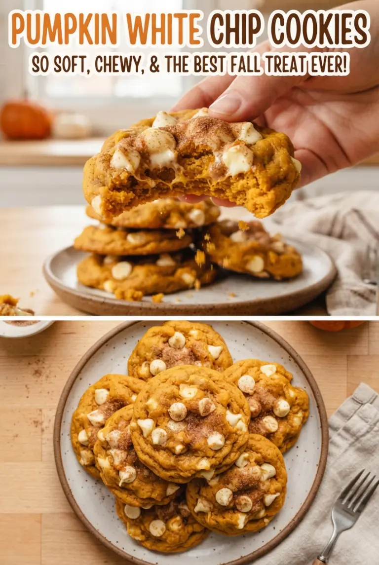 Pumpkin White Chocolate Chip Cookies