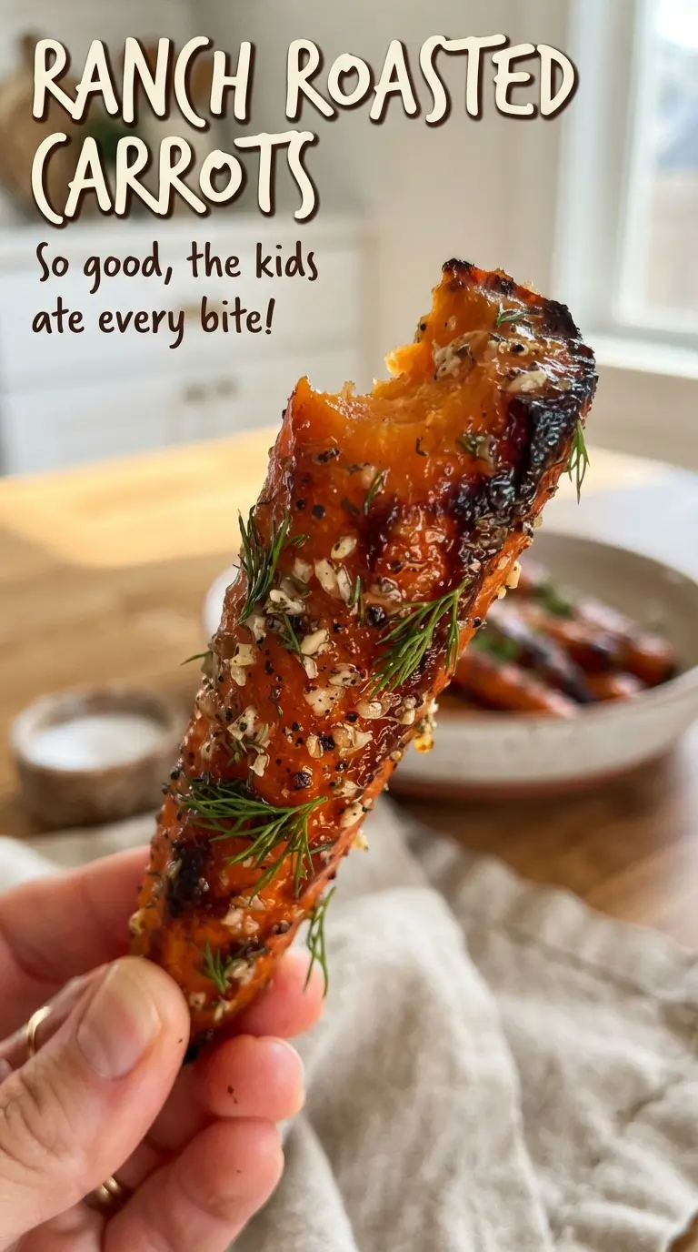 Ranch Roasted Carrots golden herby Parmesan