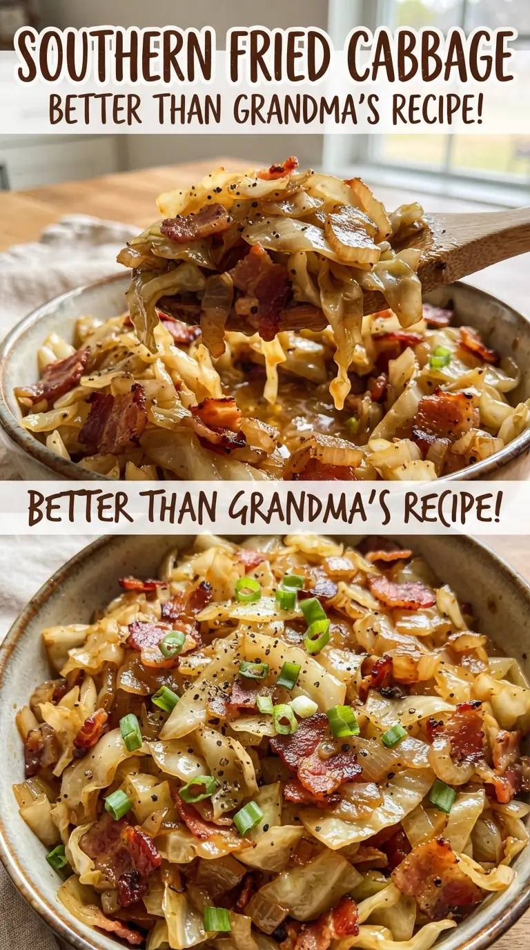 Southern Fried Cabbage smoky bacon caramelized cabbage