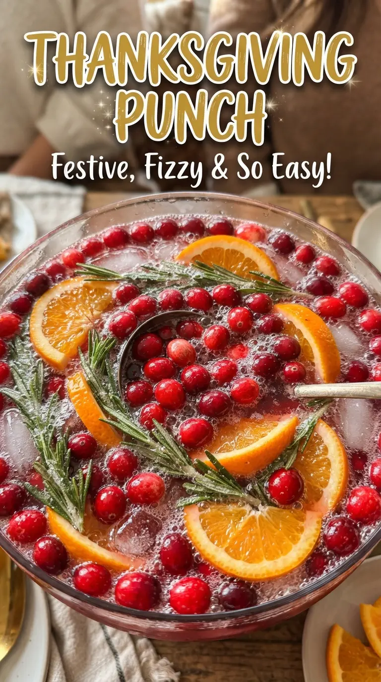 Thanksgiving Punch ruby cranberry sparkling